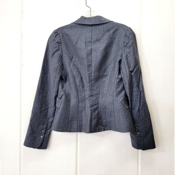 Rebecca Taylor Navy Pindot Blazer Jacket Women's Size 2 - Picture 2 of 5